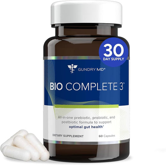 Bio Complete 3 – 3-in-1 Probiotic Supplement for Gut Health & Digestion – 30 Day Supply