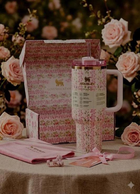 The STANLEY FLORAL PINK 40 oz Tumbler
