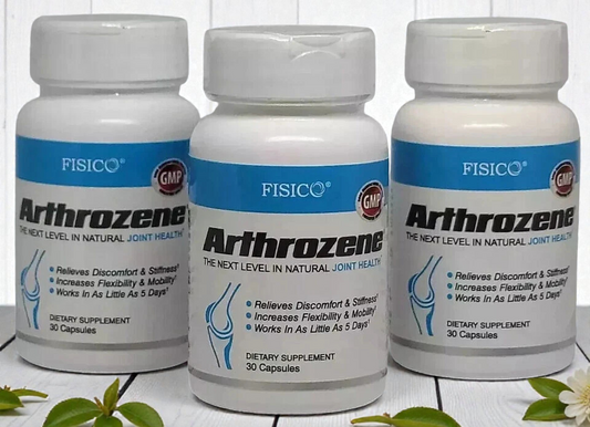 3x Fisico Arthrozene Natural Joint Health Supplement 30 Capsules